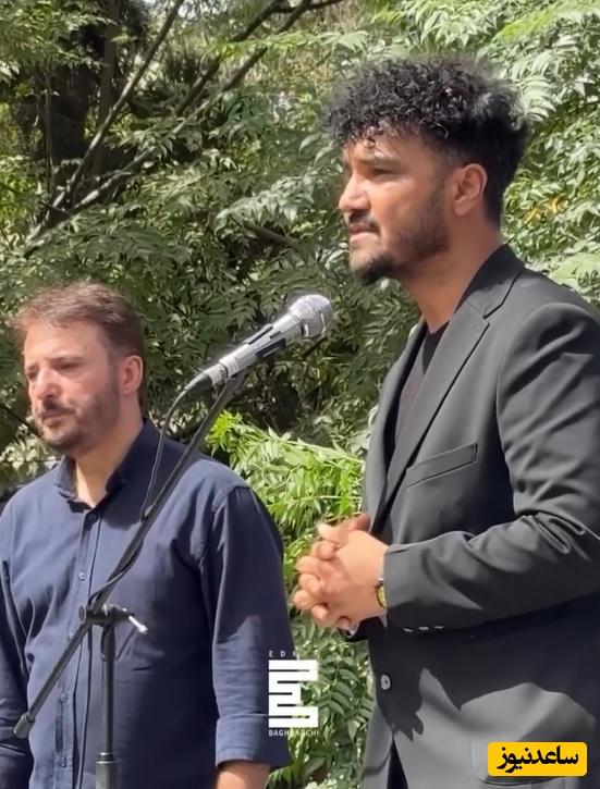 نوحه خوانی غم انگیز علیرضا روزگار برای رفیقش امید جهان در روز تشییع جنازه: پدر اسمت همیشه روی لبهاست، پدر مهرت همیشه توی دلهاست...