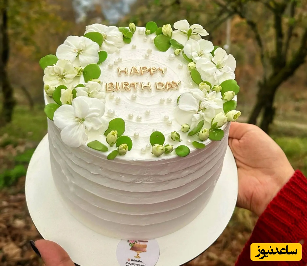 کیک تولد زیبا کرمعلی