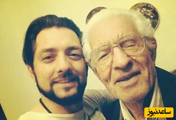 بهرام رادان بر سر مزار پدر خوشتیپش با چهره‌ای غمگین + عکس / روحش شاد و یادش گرامی