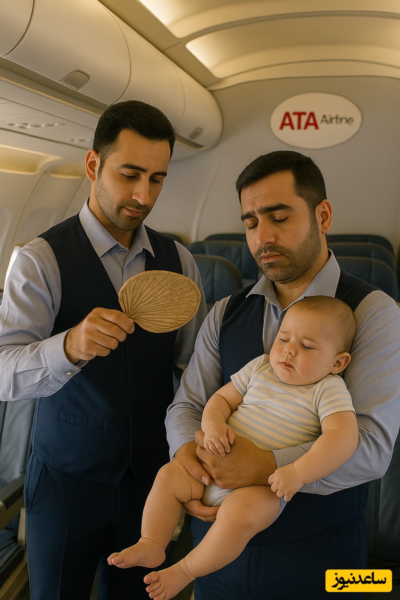 ابتکار تحسین‌برانگیز مهماندار تبریزی برای آرام‌کردن کودک کلافه‌شده از هوای کابین هواپیما+ویدیو/ یه دنیا شعور پشت یه حرکت ساده👌