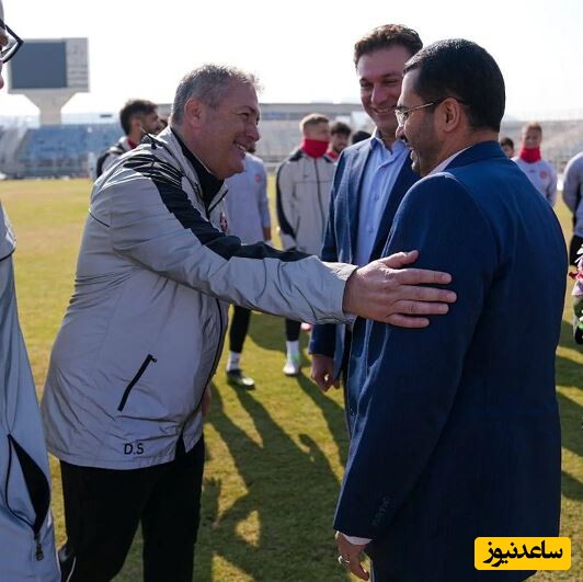 پربازدیدشدن دلجویی نماینده مجلس محبوب تبریز از سرمربی تراکتور به زبان انگلیسی/ ماشاءالله چه خوب صحبت میکنن+فیلم