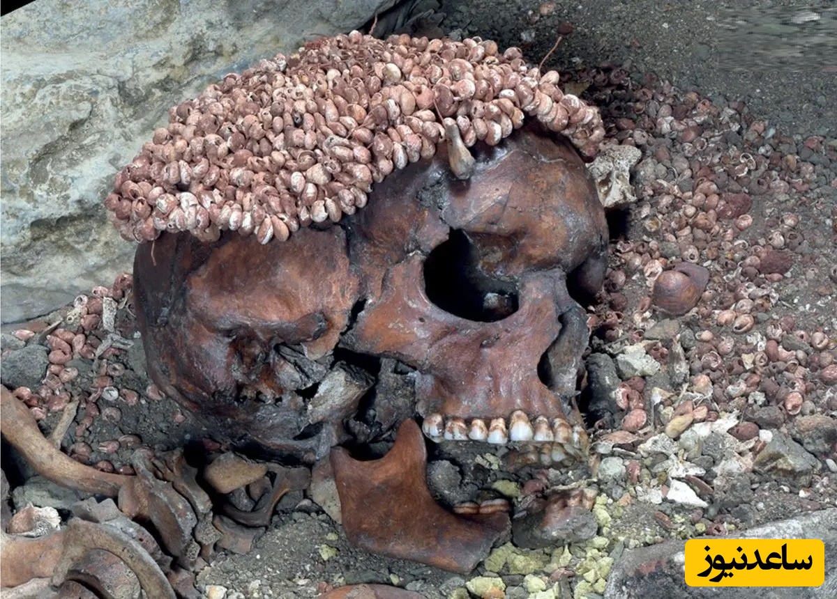 تصاویری عجیب از شاهزادۀ 28 هزارساله که با تاج صدف در غار پیدا شد+ عکس
