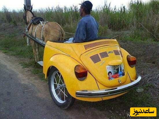 خلاقیت خنده دار اوستای مکانیک در نصب بدنه BMW به اسب حماسه آفرید+ویدیو/ الان اسم این چیه من که مغزم رگ به رگ شد😂