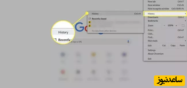 حذف تاریخچه جستجوها از طریق مرورگر گوگل کروم در کامپیوتر