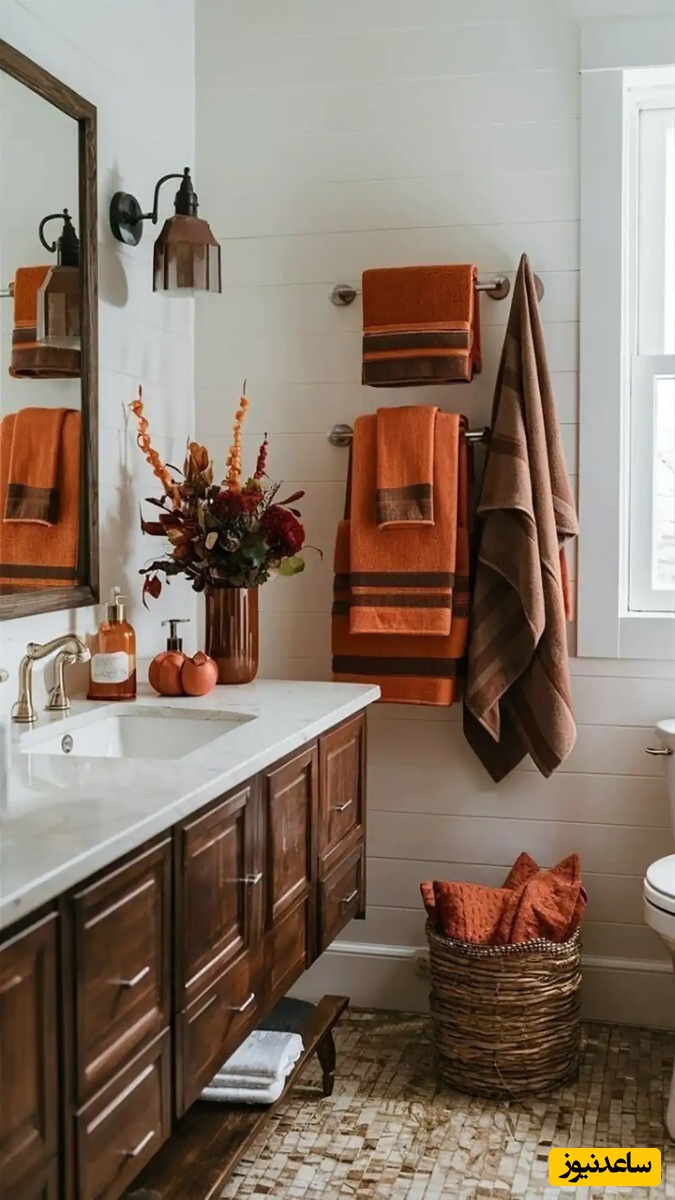 دکوراسیون پاییزه سرویس بهداشتی