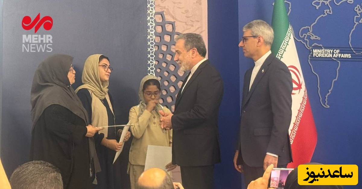 تقدیر عراقچی از خانواده شهید حملات اسرائیل به صداوسیما؛ گفتگوی کوتاه وزیر با همسر و دختران نیما رجب‌پور+ویدیو