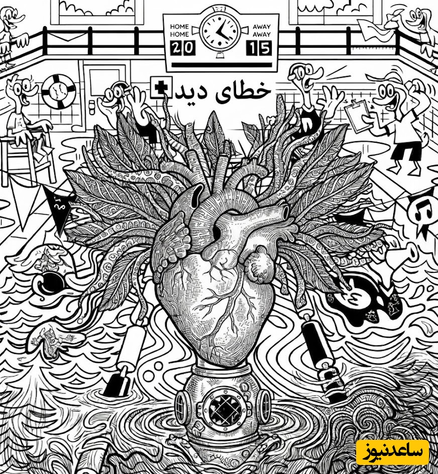 خطای دید/ فقط افرادی با ضریب هوشی بالا می‌توانند "قلب" را میان "مسابقه‌ی شنای اردک‌ها" در عرض 5 ثانیه پیدا کنند