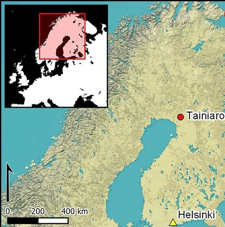 محل کشف گورستان عصر حجر در شمال فنلاند