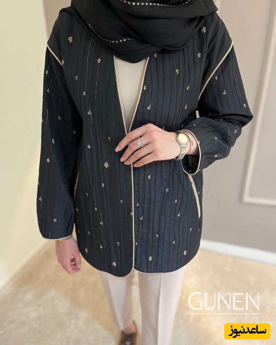 نمونه‌ای از شیک‌ترین مانتوهای مشکی مجلسی و مزونی برای استایل خیابانی