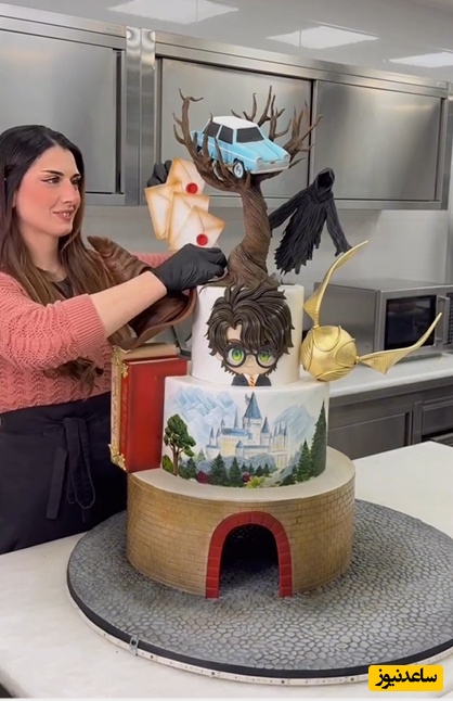 ابتکار استثنایی خانم قناد هنرمند در ساخت کیکی محشر با تم هری پاتر مرزهای هنرمندی رو جابجا کرد؛ این کیک‌پزی نیست، جادوگریه😍+ویدیو