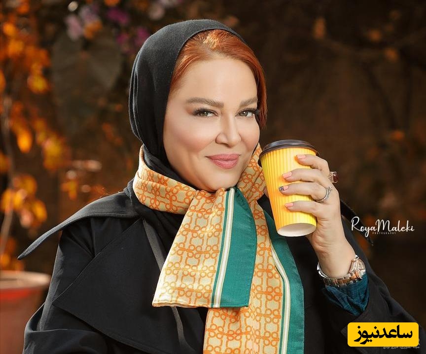 استایل خاص بهارهرهنما با مانتو باند مشکی و شال قرمز +عکس/ خانم بازیگر پا گذاشتن تو عرصه مدلینگ