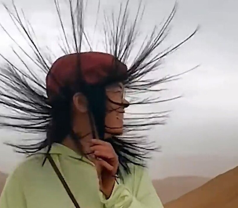 (ویدئو) پدیده‌ای عجیب که مو‌های زنان را سیخ کرد!