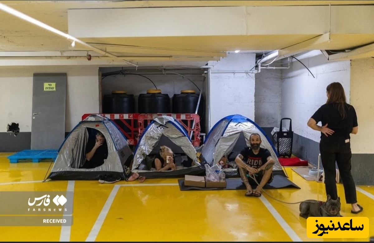 (عکس) حال و روز این روزهای اسرائیلی‌ها: آوارگی در پارکینگ‌ها و متروخوابی