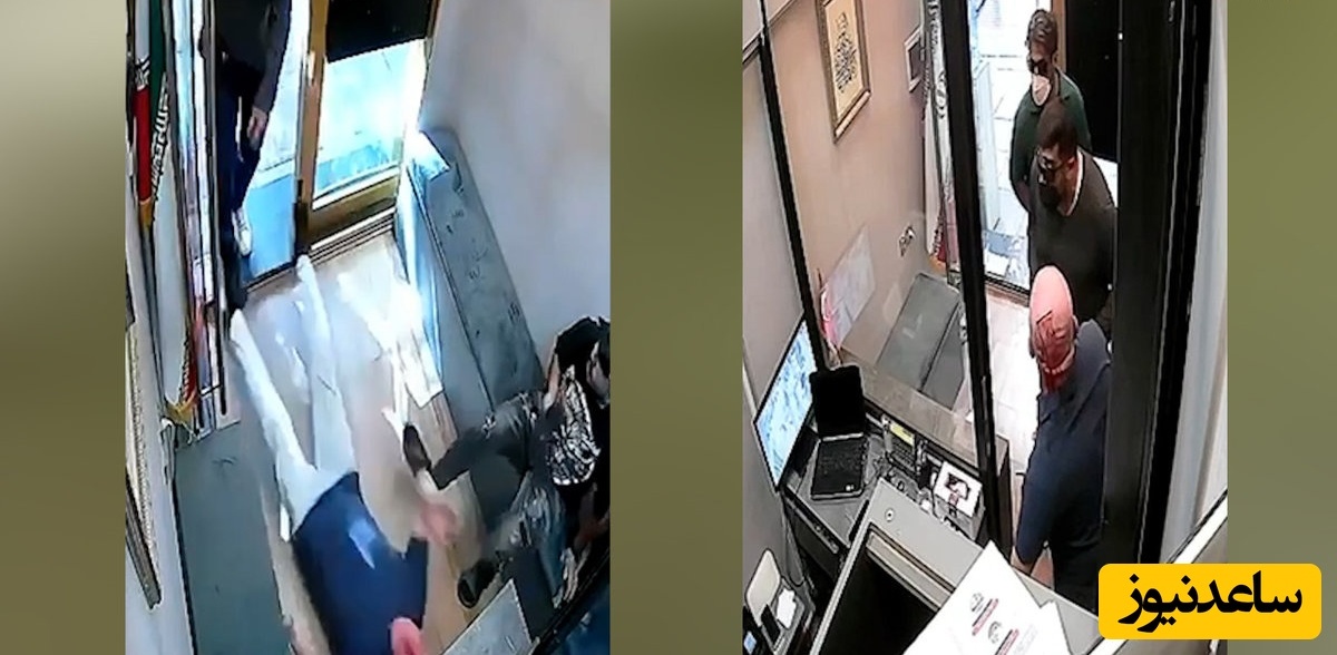 فیلم | لحظه نفسگیر حمله مسلحانه به مغازه طلا در خیابان ولیعصر تهران؛ فقط ببینید چقد وحشیانه مرد رو میکوبه زمین