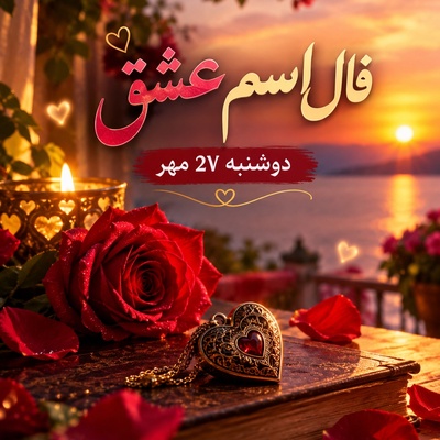 فال اسم عشق امروز دوشنبه 27 مهر 1405/ اشک شوق فروردین ماهی‌ها در فال امروز؛ وقتی اسم عشق اعتراف می‌کند بدون آغوش تو هیچ است!