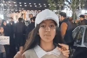 رجز خوانی دختر نوجوان رشتی برای تهدید امریکا و اسرائیل / از خونشان در عرصه میدان کفن سازیم + فیلم