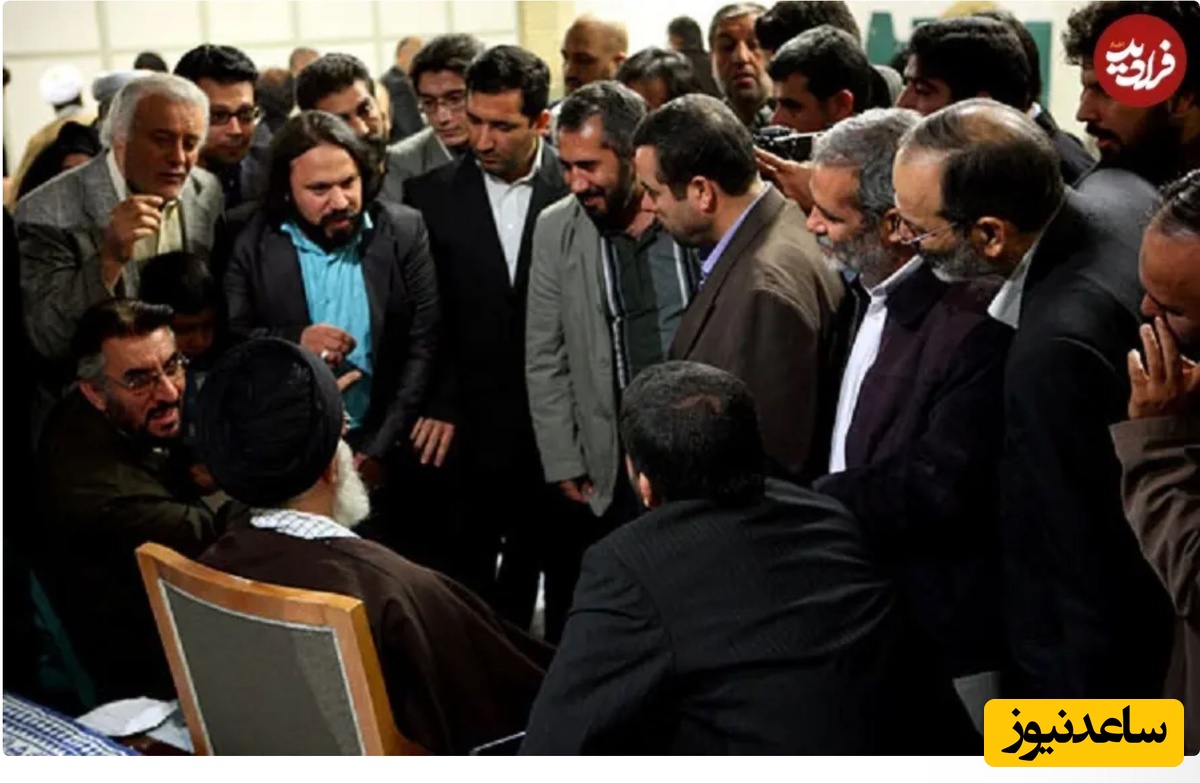 لاوی در حال گفتگو با رهبر معظم انقلاب