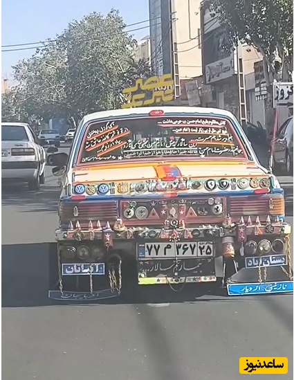 جلب‌توجه کردن شمایل عجیب و غریب یک پیکان در تبریز+ویدیو/ باعث تصادف نشه صلوات!