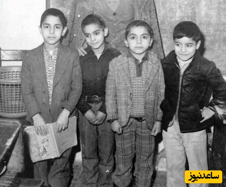مهران مدیری در کنار دوستانش در کودکی