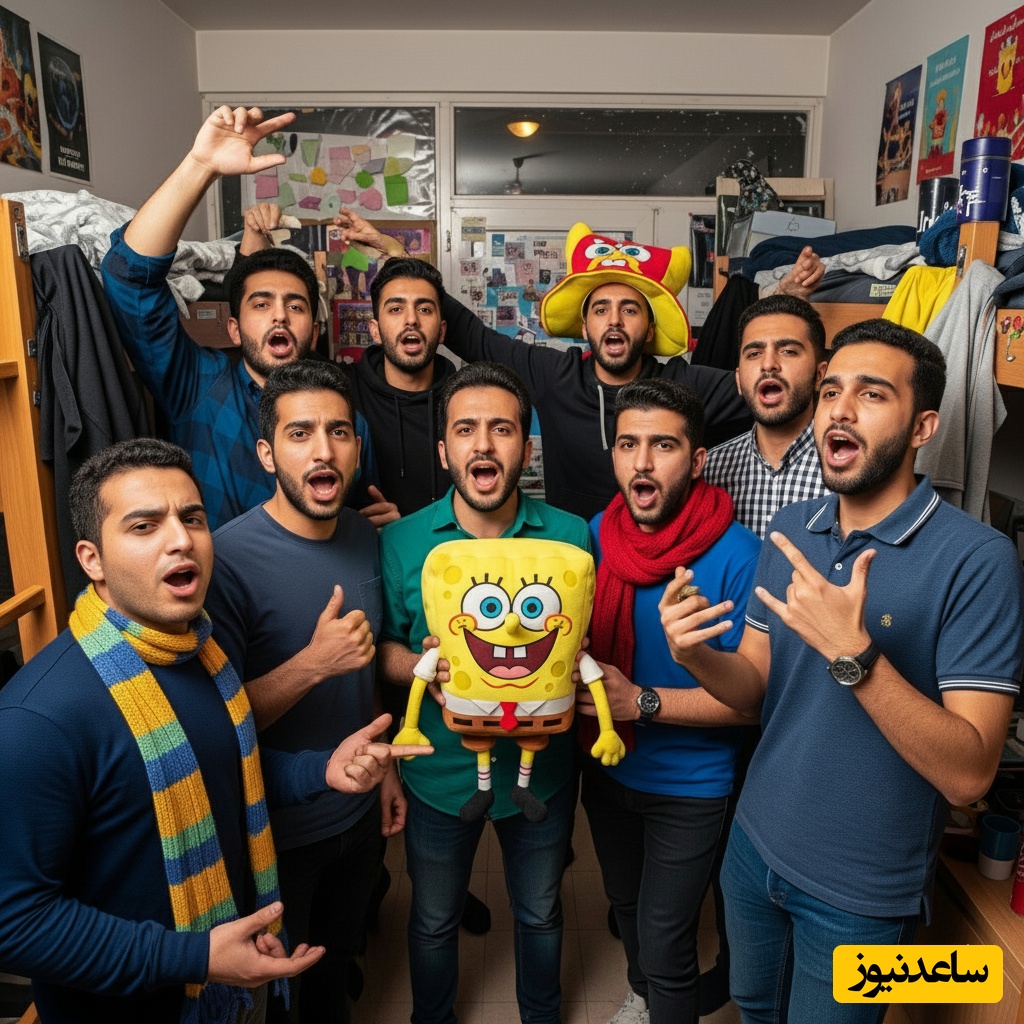 (فیلم) همخوانی خنده‌دار باب اسفنجی توسط دانشجویان ایرانی در خوابگاه وایرال شد! / شاهکاری از آینده‌سازان مملکت😂