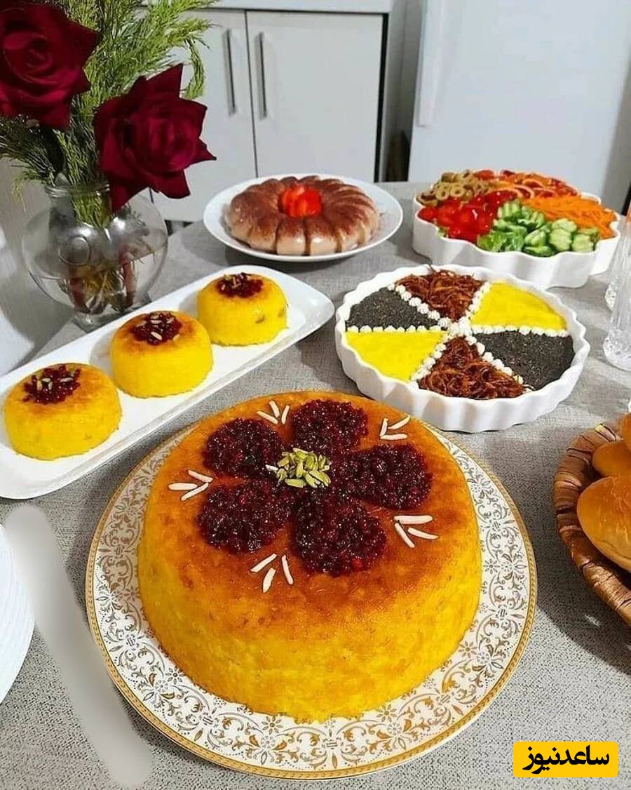 تزیین ایرانی پلو
