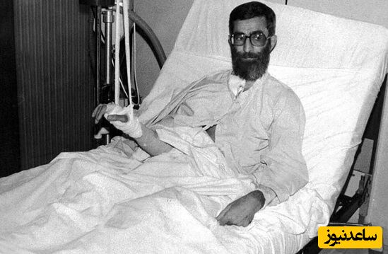  تصویری از آیت‌الله خامنه‌ای بعد از حادثه 6 تیر در بیمارستان