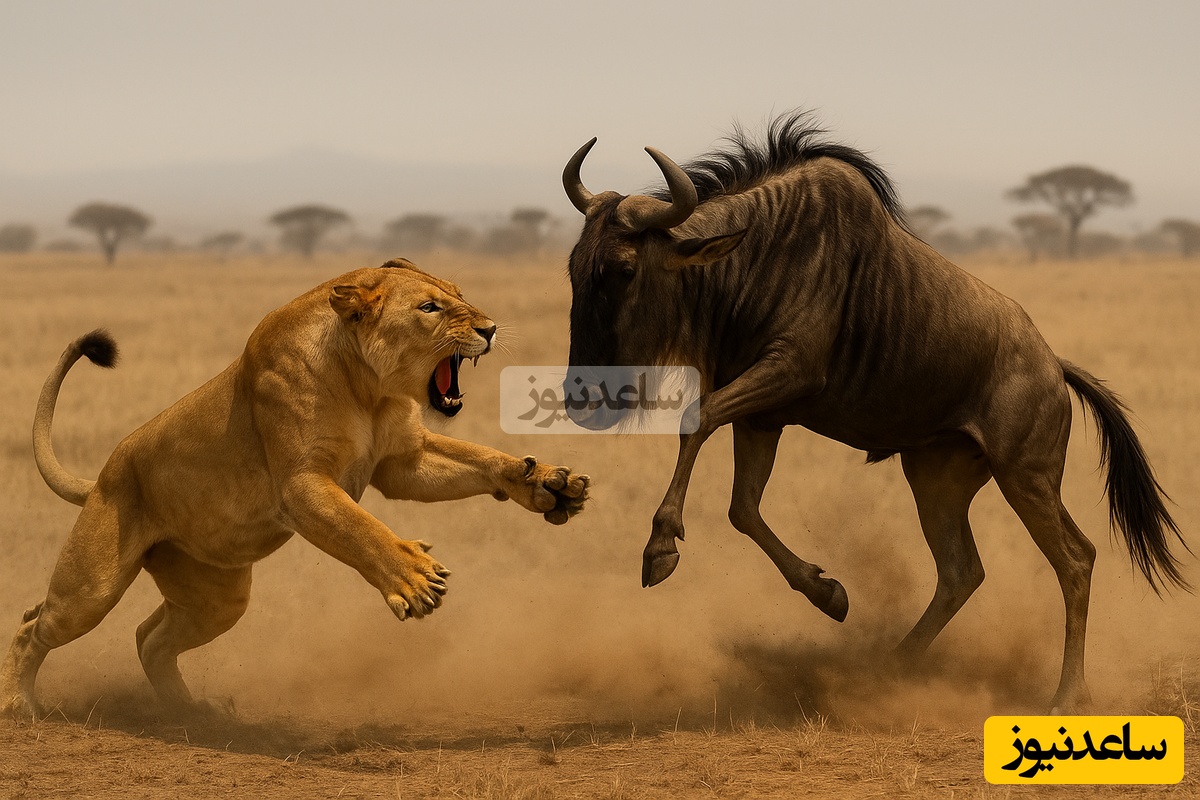 حیات وحش ؛ مستند حیات وحش حیوانات/ گاو نر، شیر