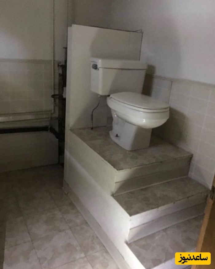 توالت فرنگی پله دار
