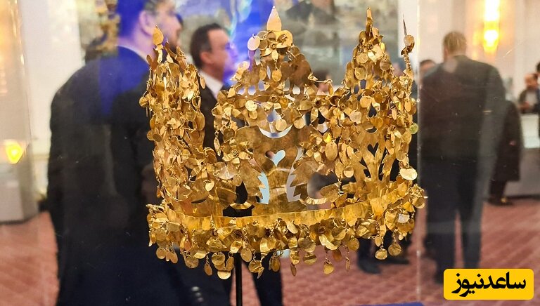 کشف بزرگترین گنجینه طلای باختر در افغانستان؛ زیباترین تاج طلایی جهان در یک قبر +عکس