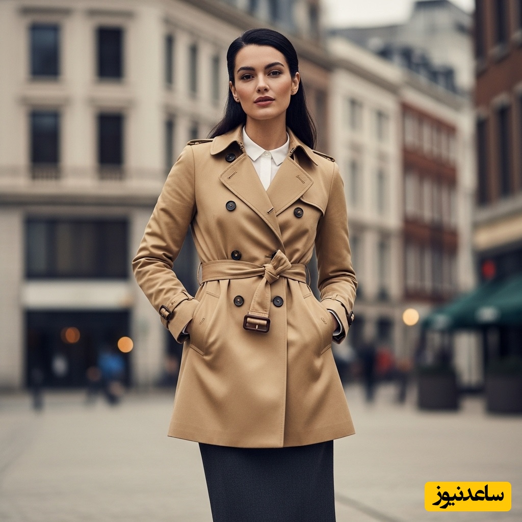 ترکیب بارانی با شلوار، دامن و پیراهن در سبک کلاسیک