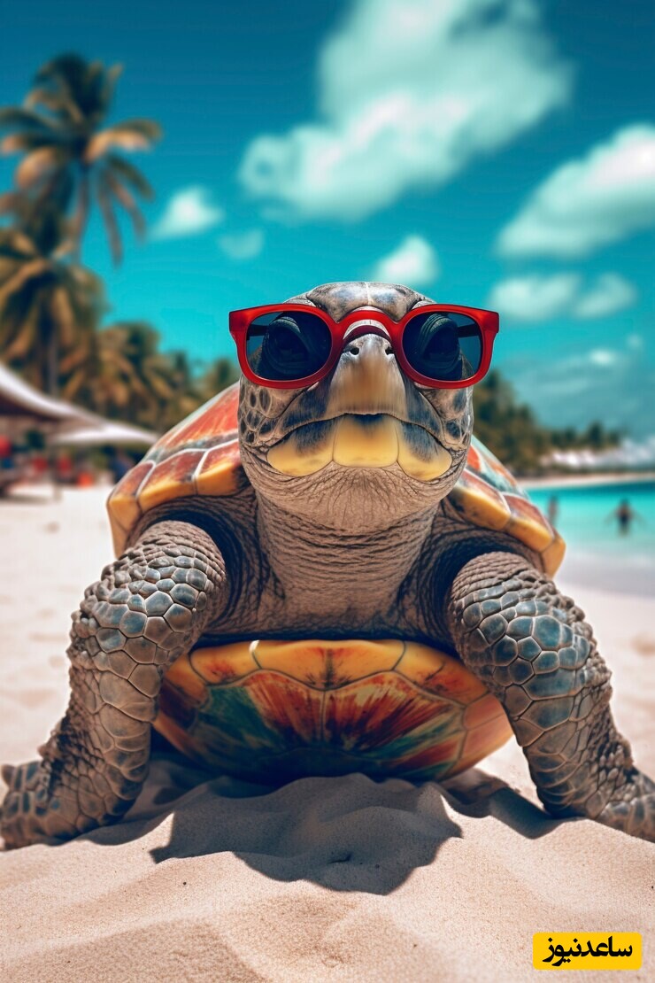 ویدئو/ اقدام زشت هموطنان ایرانی در سواحل قشم/ تاب تاب عباسی با لاک‌پشت آخه؟!