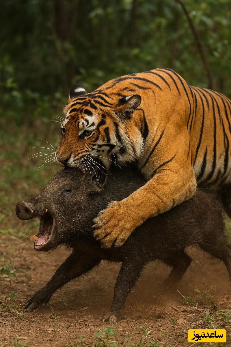 فیلم/ مستند حیات وحش حیوانات /نبرد نفسگیر گراز و ببر