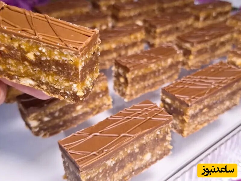 شیرینی بدون فر| طرز تهیه دسر شکلاتی 10 دقیقه‌ای برای عصرانه؛ از باقلوا هم خوشمزه‌‌تره👌