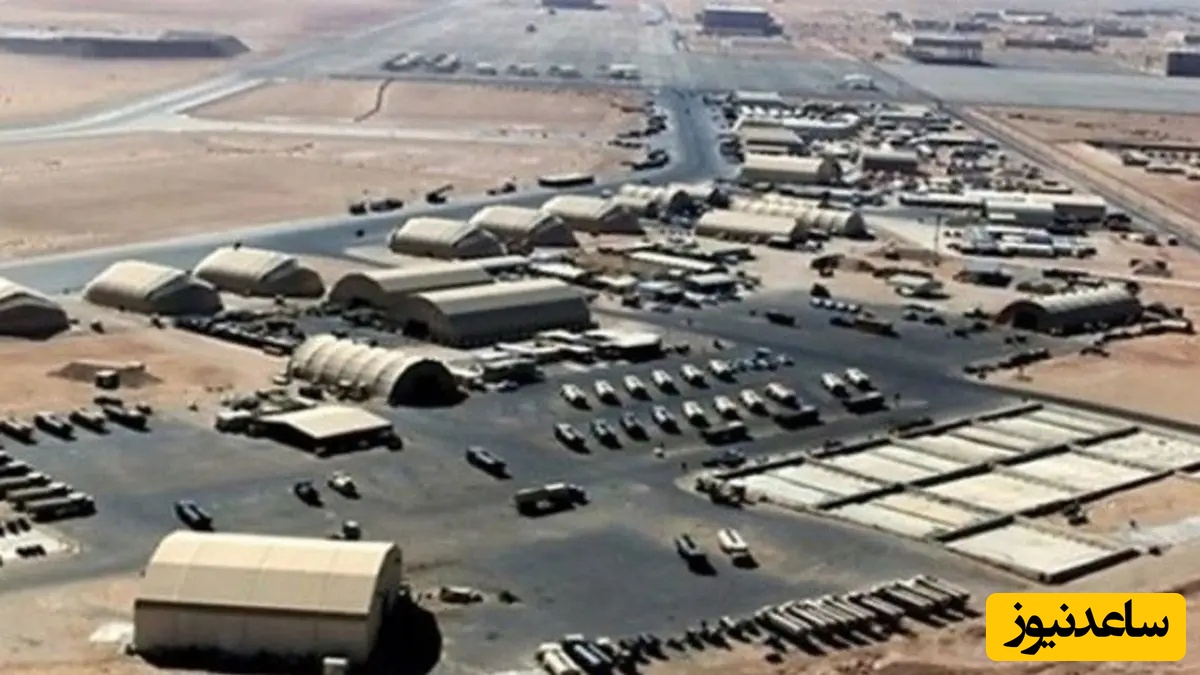 فیلم لحظه هدف قرار گرفتن پایگاه نظامی آمریکا در عراق