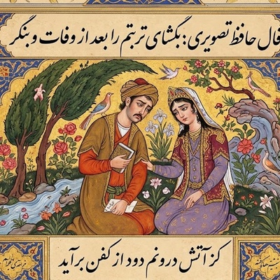 فال حافظ تصویری امروز پنج‌شنبه 30 مهر 1405/ بگشای تربتم را بعد از وفات و بنگر، کز آتش درونم دود از کفن برآید/ گاهی تمام آرزوی آدم خلاصه می‌شود در یک نفر