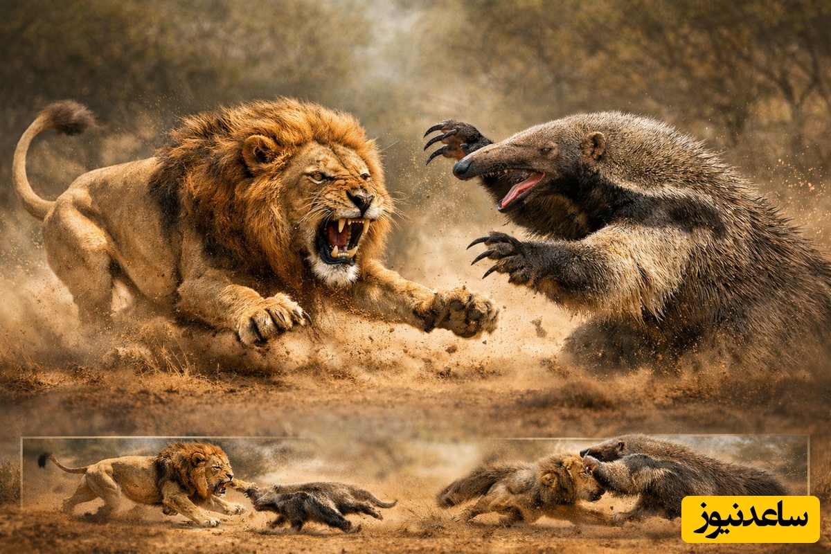 (ویدئو) حیات وحش ؛ مستند حیوانات/ حمله شیر به مورچه خوار