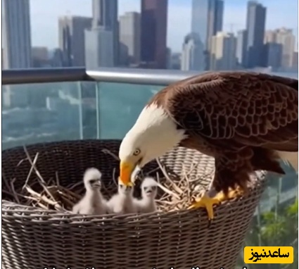 مستند حیات وحش/ لحظاتی از پیوندِ غیرمنتظره‌ی انسان و طبیعت؛ وقتی بالکنِ یک خانه، آشیانه عقاب‌ها شد!+فیلم