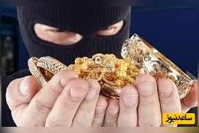 لحظه سرقت از طلافروشی توسط زن و مرد جوان در بیرجند+فیلم