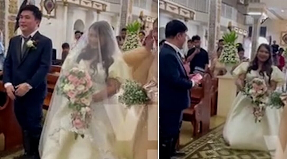 (ویدئو) عروس خانم در سیل آمد/داماد با عروس دریایی اشتباه نگیره یوقت!