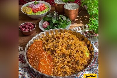 طرز تهیه لوبیا پلو مجلسی با ترکیب ادویه های جادویی/ هرچی از عطر و طعم این لوبیا پلو بگم کم گفتم👌
