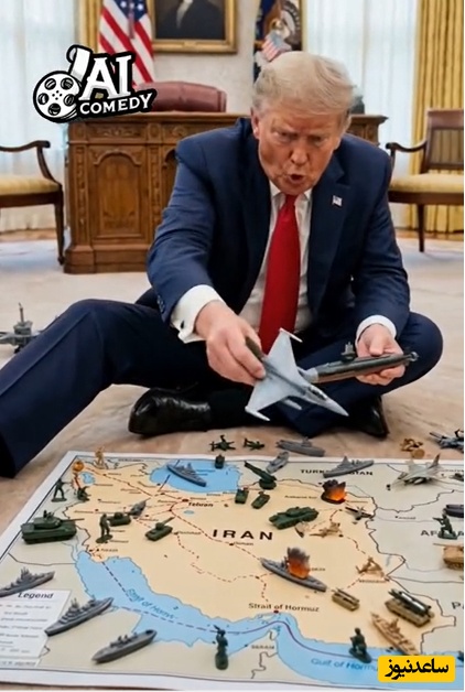 وقتی در جنگ با ایران غافلگیر می‌شوی و چاره‌ای جز بازی با تانک‌های پلاستیکی نداری!+ویدیو