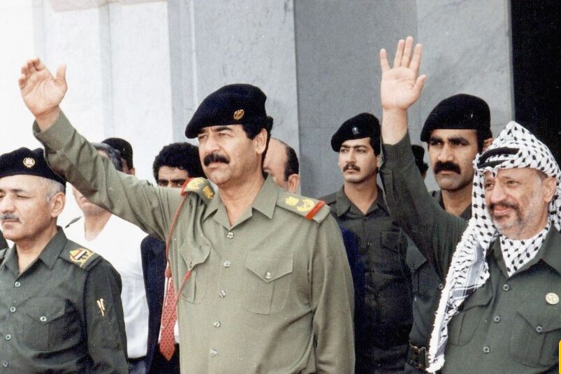صدام حسین و یاسر عرفات