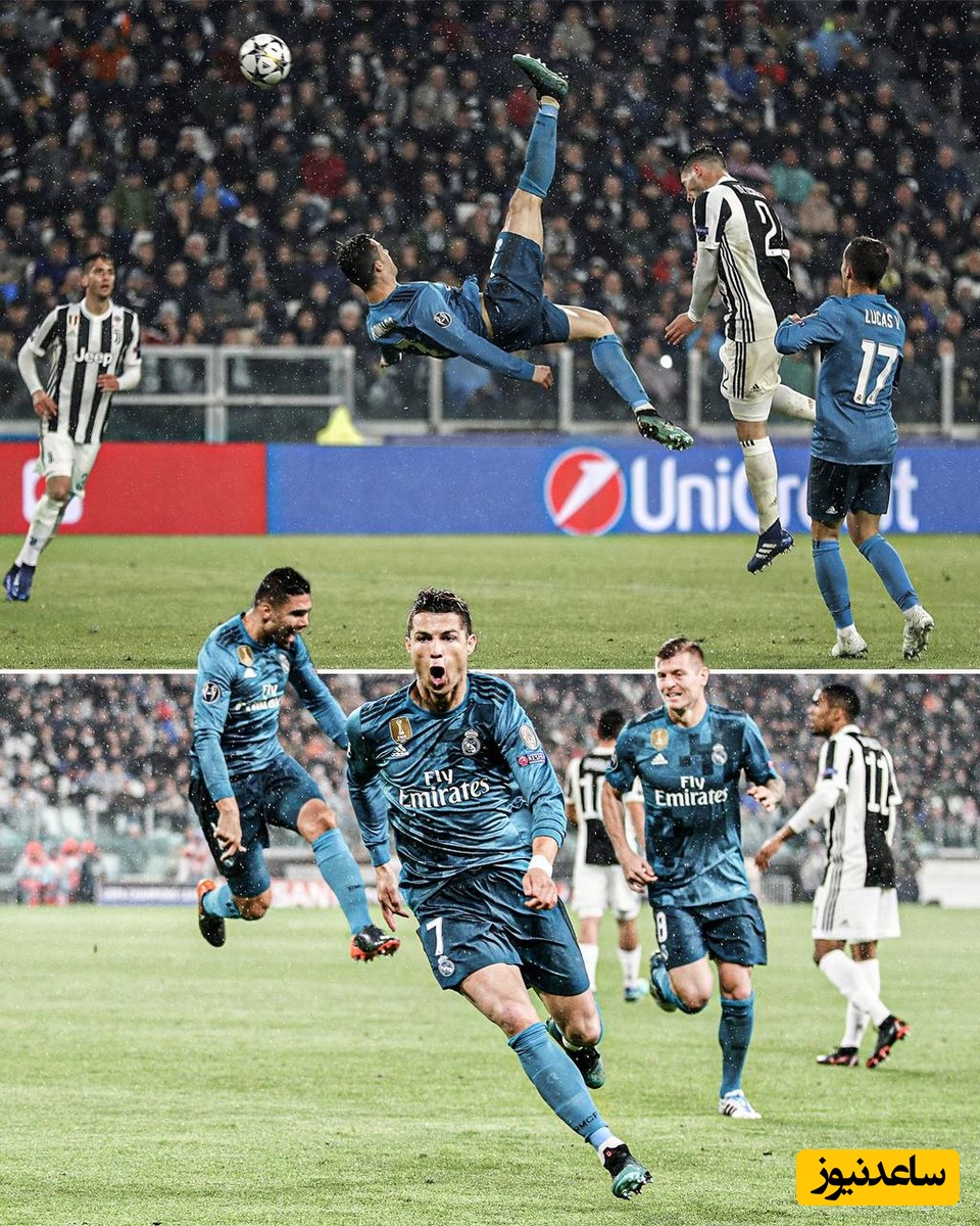 (ویدیو) قیچی برگردان زیبا و تاریخی رونالدو به یوونتوس/ صدبارم ببینی تکراری نمیشه😍