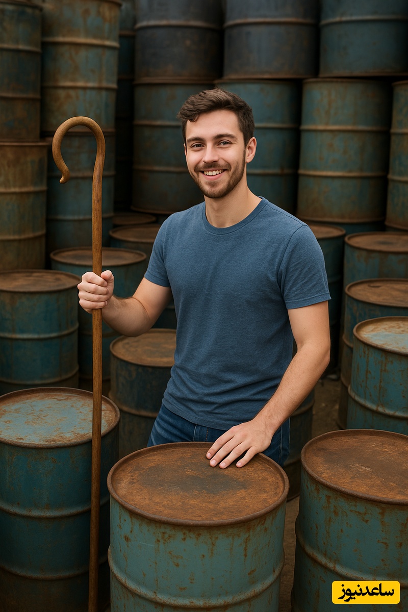 خلاقیت تحسین برانگیز دانشجوی فیزیک در جابجایی بشکه حماسه نیست پس چیه؟/ یه تنه کار 10 تا کارگر و انجام داد!