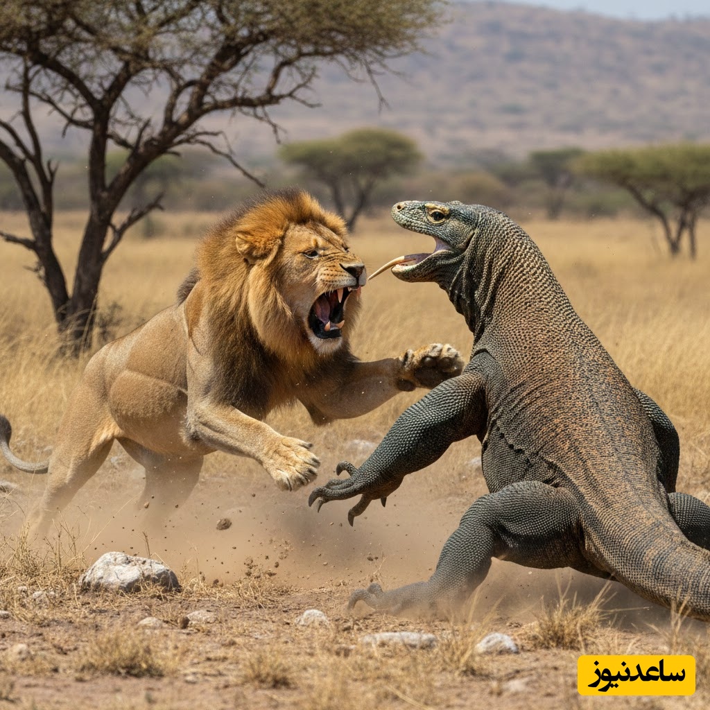 (ویدئو) مستند حیات وحش حیوانات/ راز بقا، این داستان: جنگ و خونریزی شیر و اژدهای کومودوی وحشی