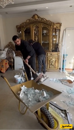 لحظاتی دردناک و تلخ از آواربرداری منزل سرلشکر باقری؛ خانه‌ای که شهیده سرجدا دارد+ویدیو