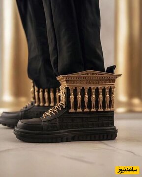 (عکس) شاهکار خلاقانه در طراحی کفش های باستانی زیبا از جنس طلای ناب توسط هوش مصنوعی