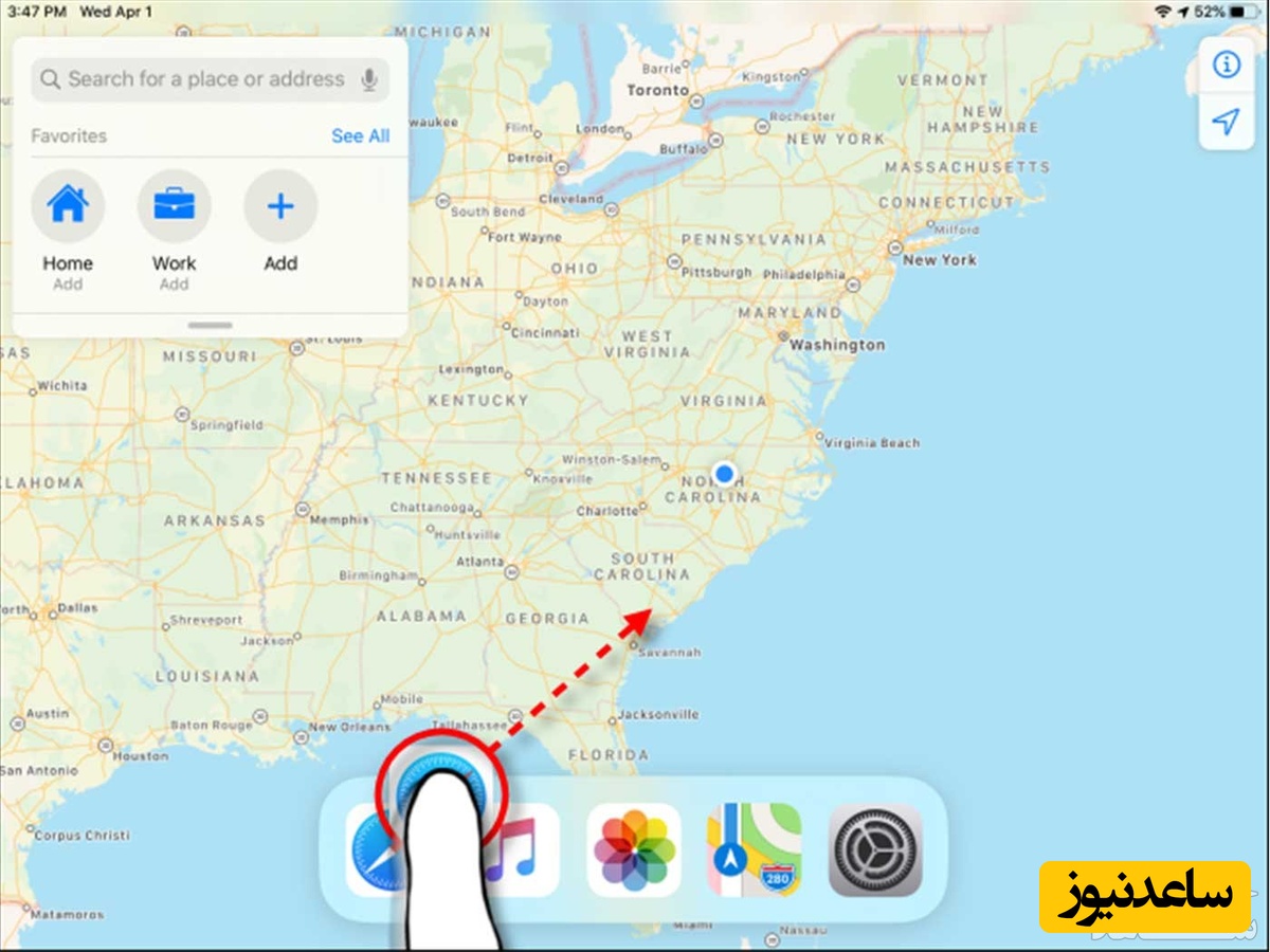 پنجره شناور ipad