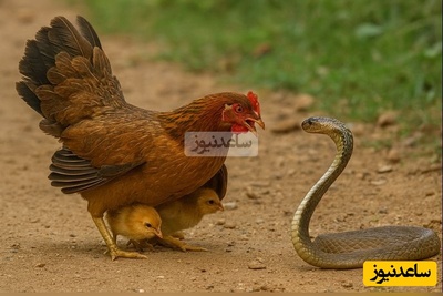 مستند حیات وحش حیوانات /نبرد مرغ با شاه کبرا برای نجات جوجه‌هایش/ مادر که باشی در دفاع از بچت کم نمیذاری ...