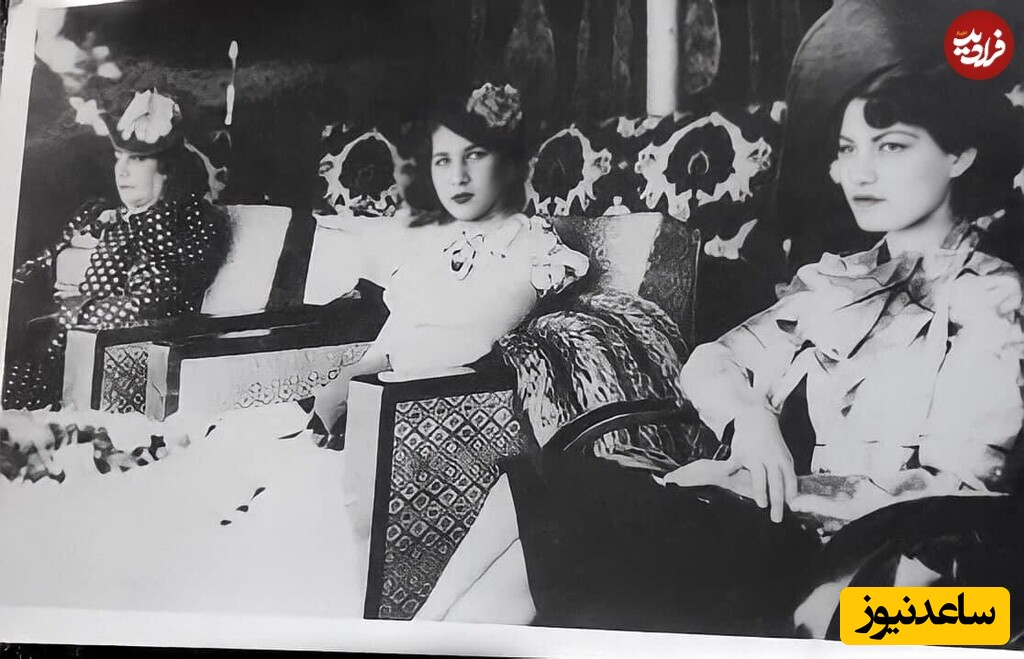  فوزیه فوأد در کنار اشرف پهلوی و تاج الملوک و در حین تماشای مسابقات ورزشی در اردیبهشت 1318
